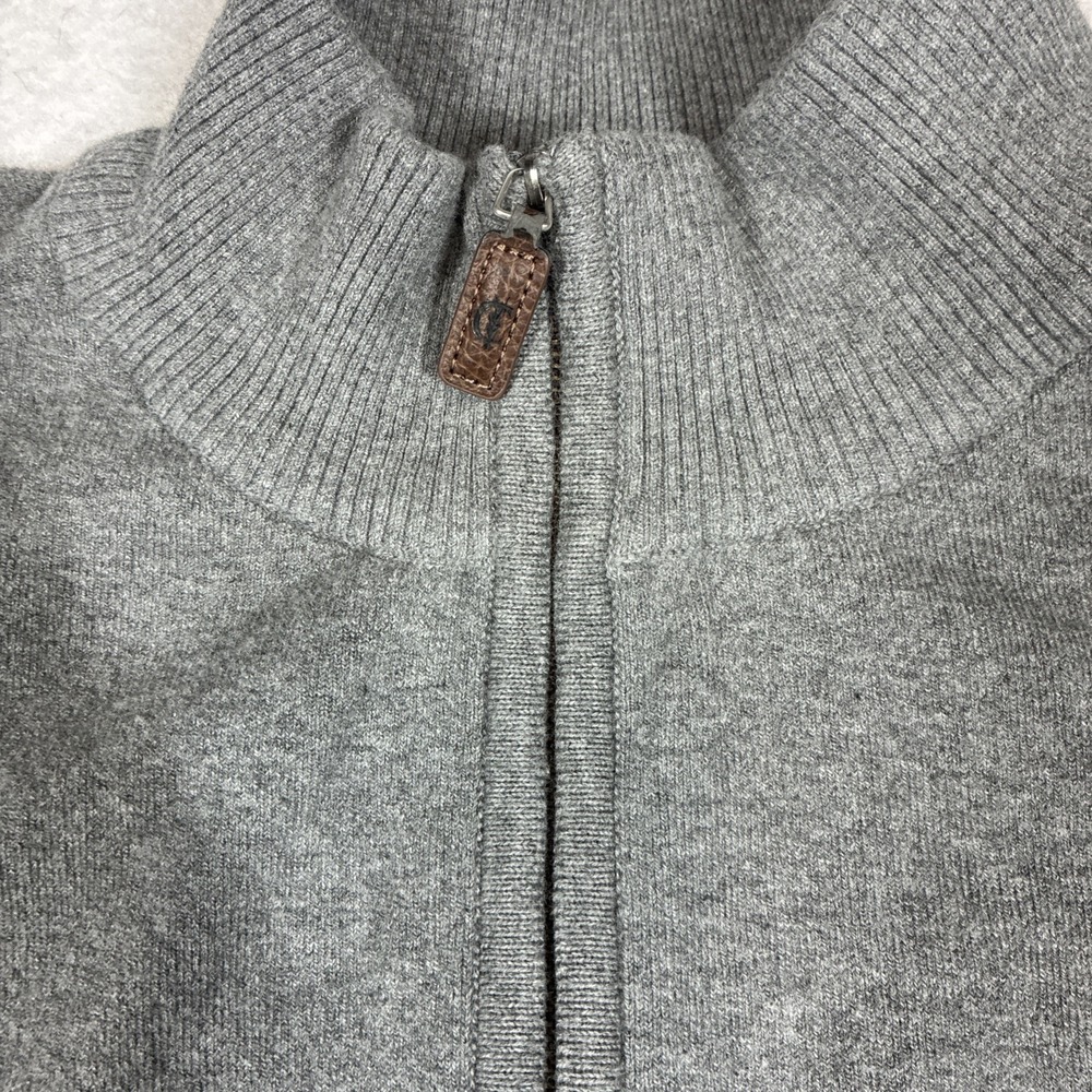 Criquet 1/4 Zip Pullover Men‎ XL Gray Cotton Made In Peru Preppy Golf Heavy Soft - Picture 7 of 15